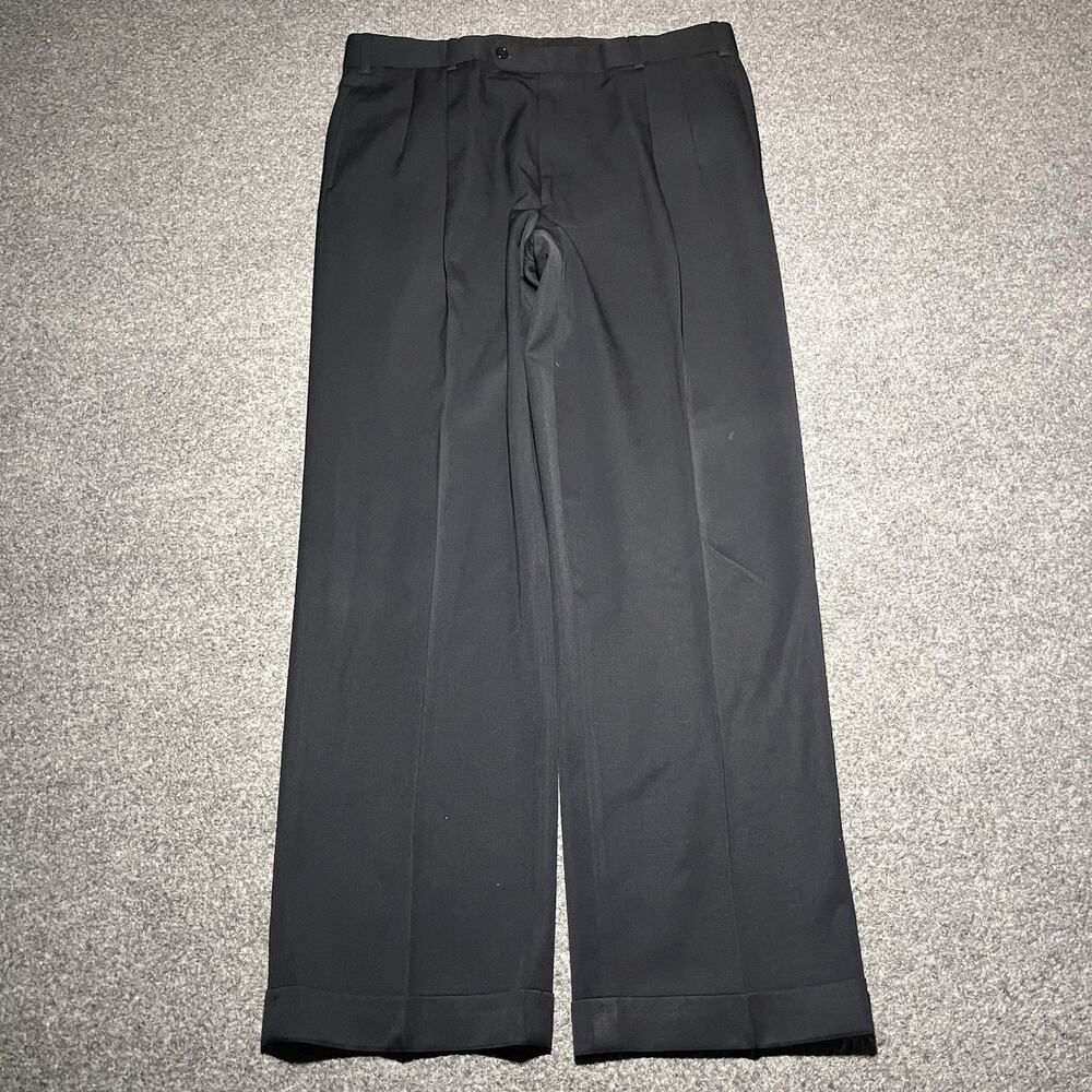 Brooks Brothers Pants Mens 37x32 Wool Pleated Cuffed Dress Slacks Made In Canada